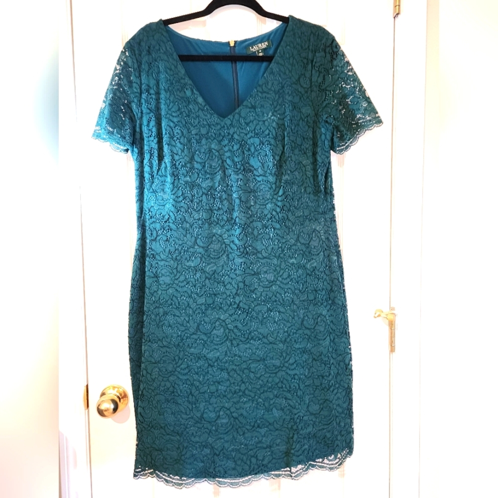 Ralph Lauren Green Dress Size 16